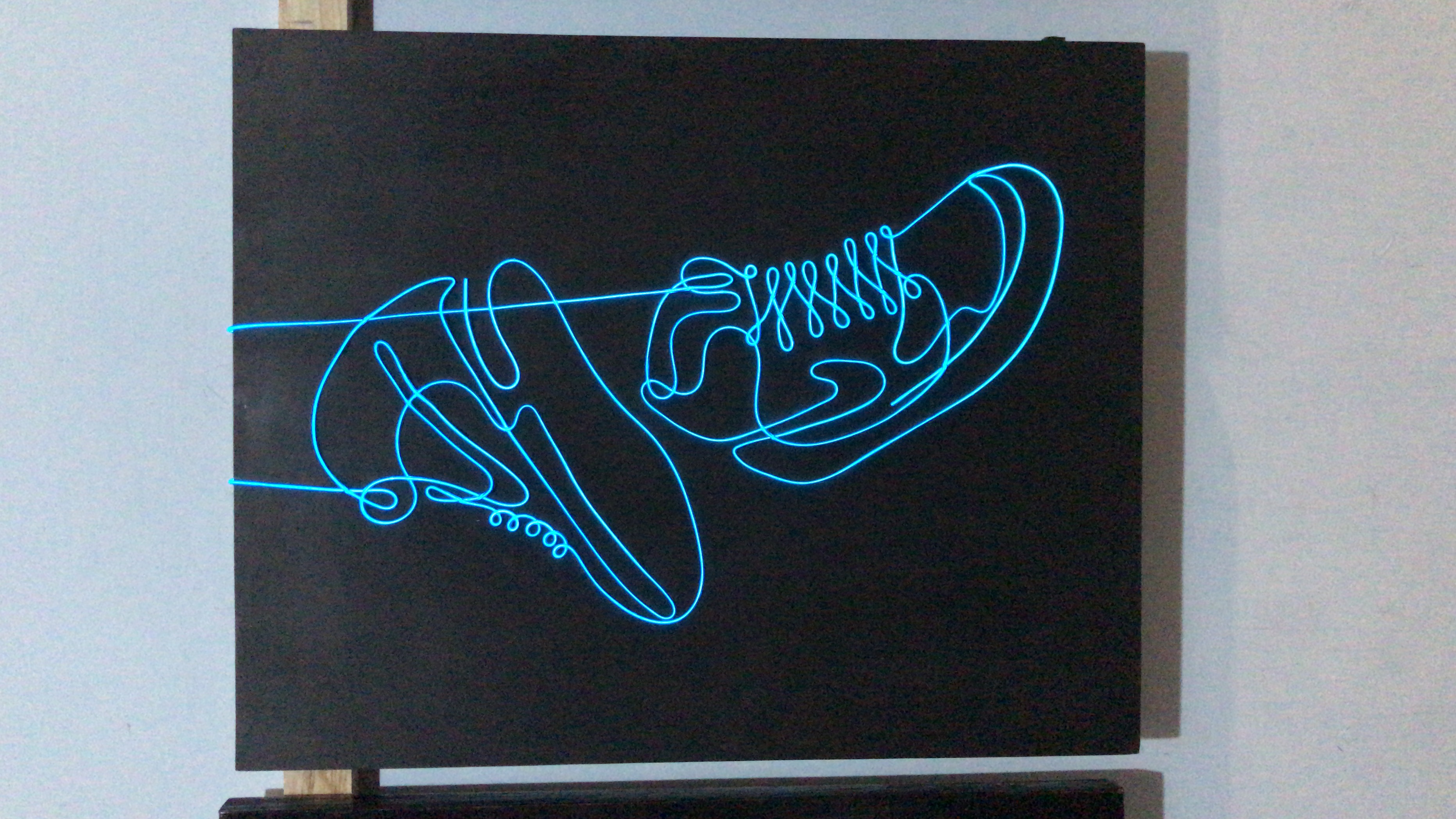 Cuadro Ice Cyan · lateral en pared